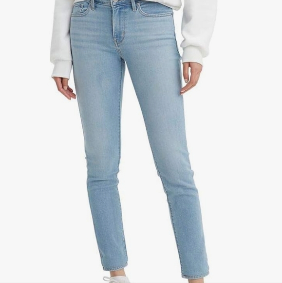 Levi's 711 skinny jeans light blue wash - Picture 2 of 6